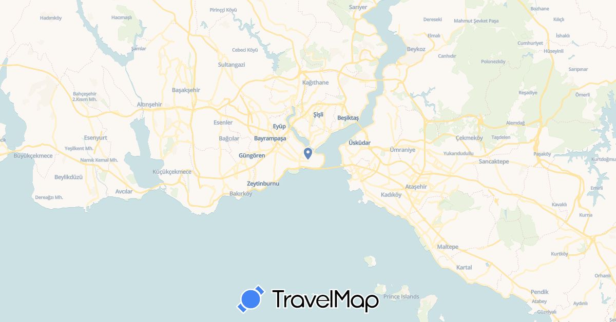 TravelMap itinerary: cycling in Turkey (Asia)